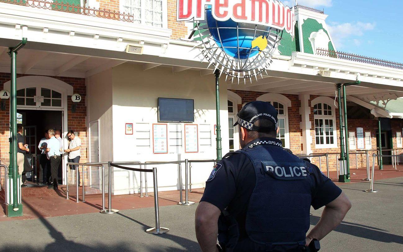 Fyra människor har dött i en tragisk olycka på nöjesfältet Dreamworld i Australien. FOTO: Tertius Pickard/AFP