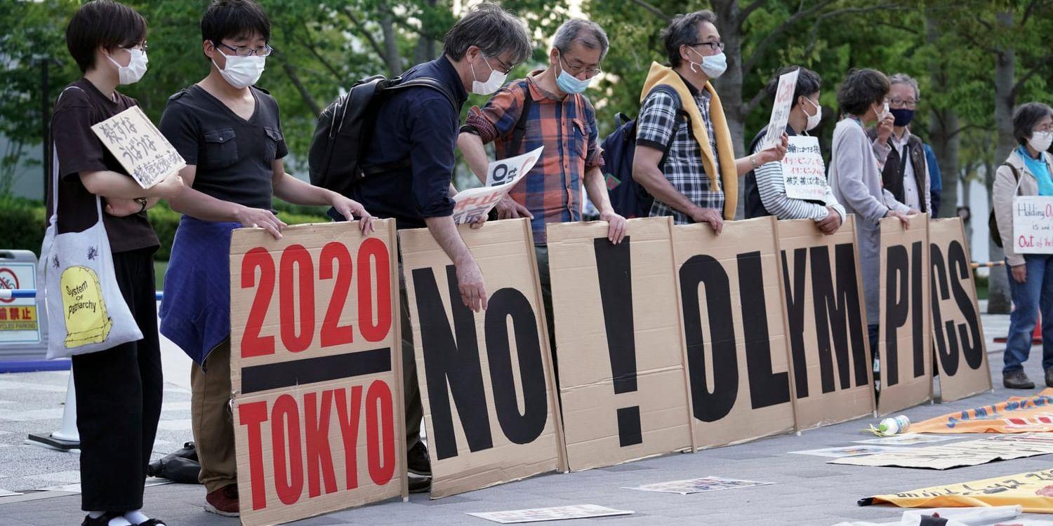 Protesterna mot OS i Tokyo ökar. En namninsamling, med 350 000 underskrifter, har lämnats in. Arkivbild.